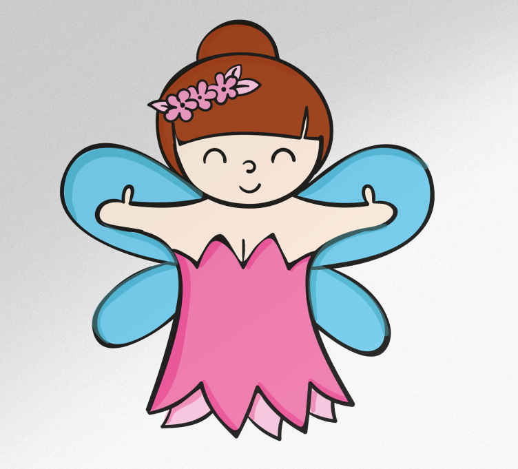 カラフルな妖精のシルエットのおとぎ話のステッカー Tenstickers カラフルな妖精のシルエットのおとぎ話のステッカー Tenstickers