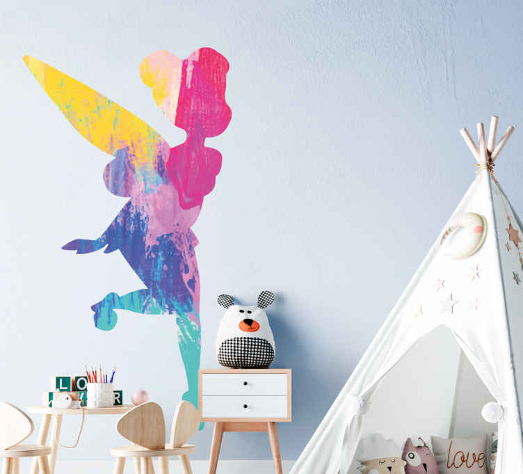 Colorful famous fairy silhouette tale sticker - TenStickers