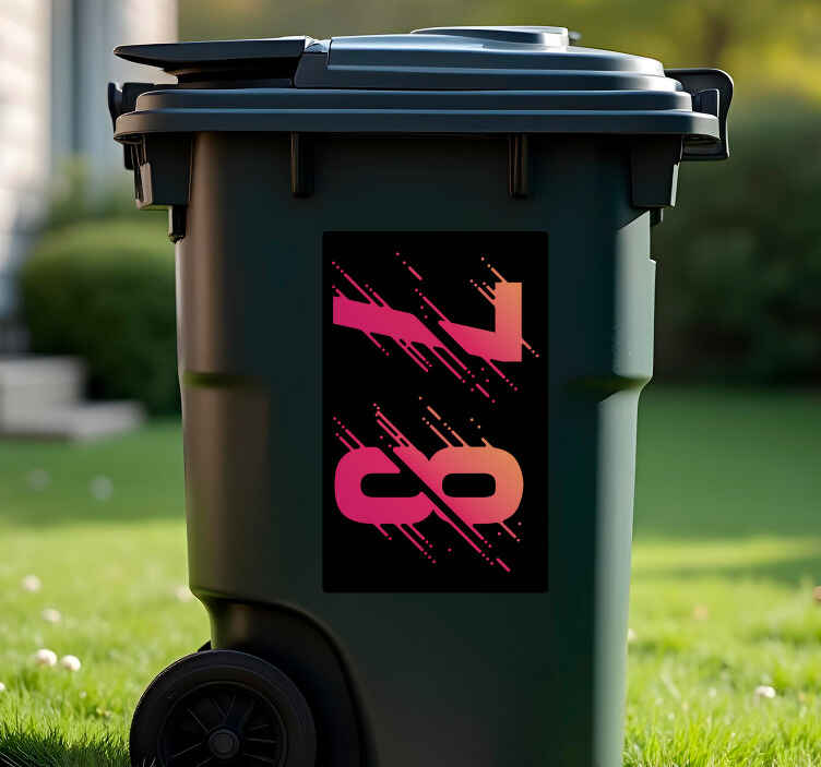 Recycling decal for bin abstract colorful splash - TenStickers