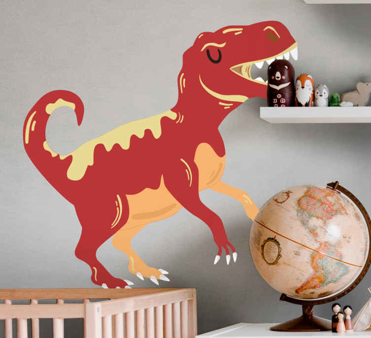 simpatico cartoon colorato varietà di adesivi dinosauri con