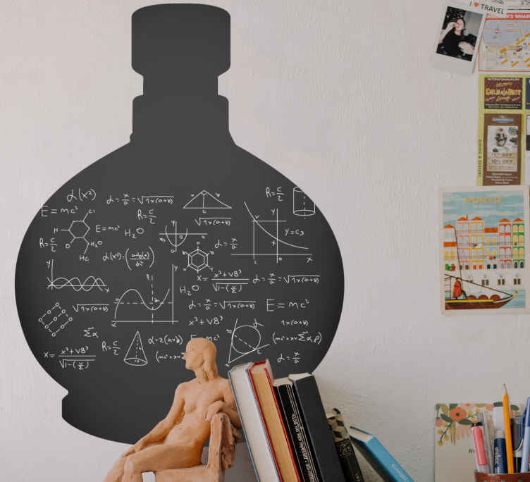 Chalkboard sticker scientific equation bottle - TenStickers