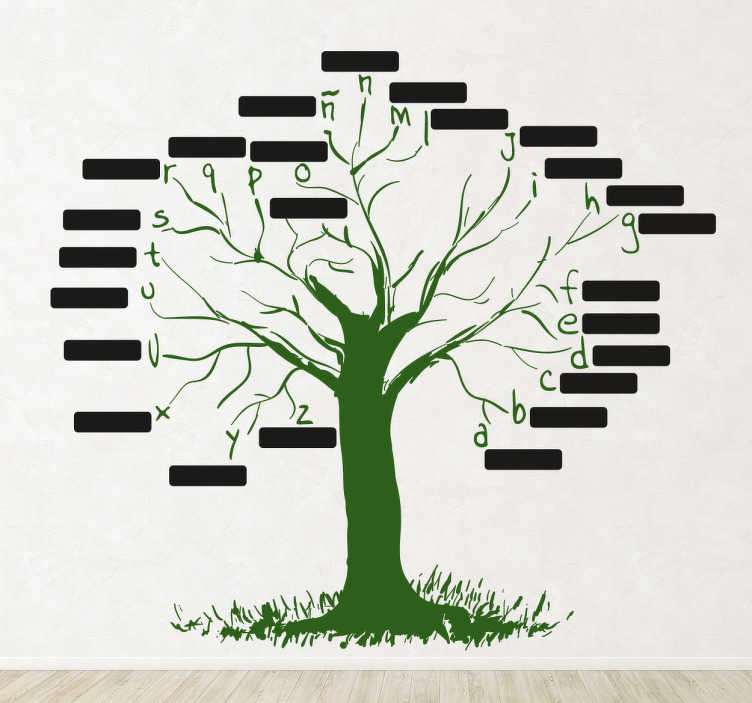 Sticker decorativo albero milleparole - TenStickers