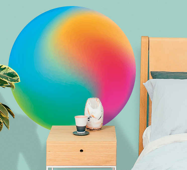Stickere locuri cu gradient circular colorat - TenStickers