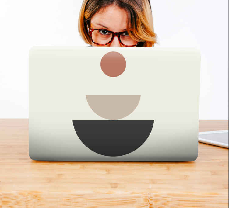 Laptop skin minimalist circular design - TenStickers