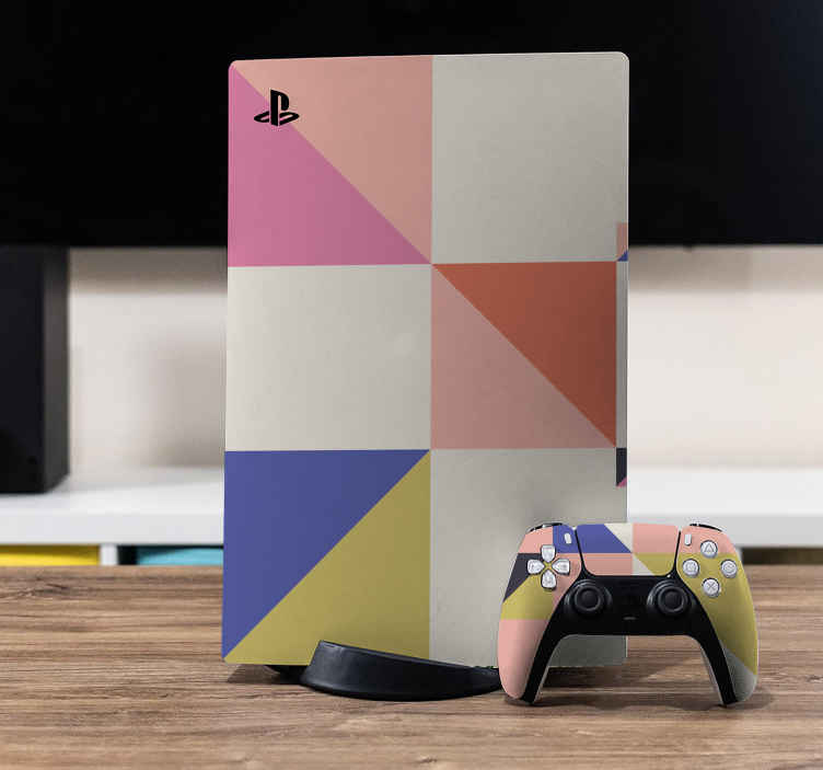 Ps5 skin in bright color designs - TenStickers