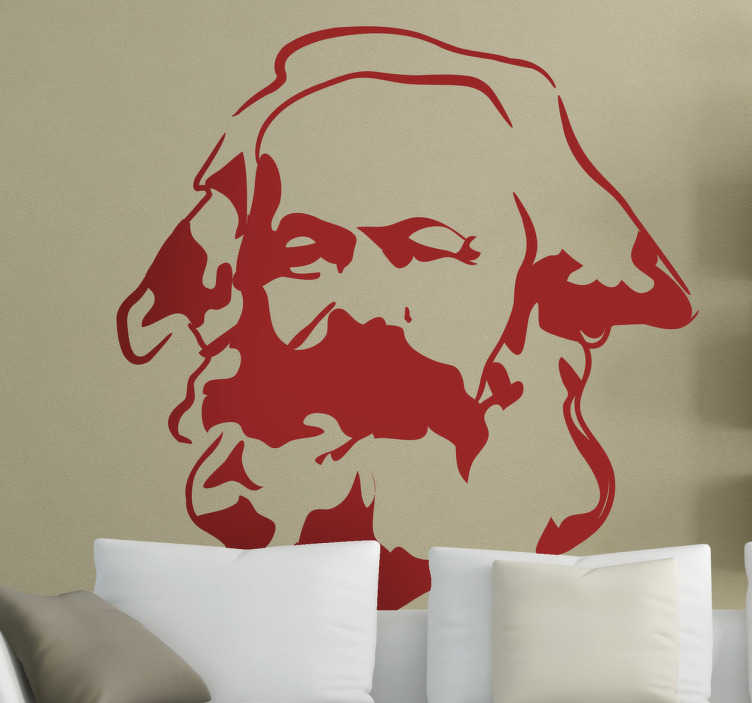 Sticker portrait Karl Marx