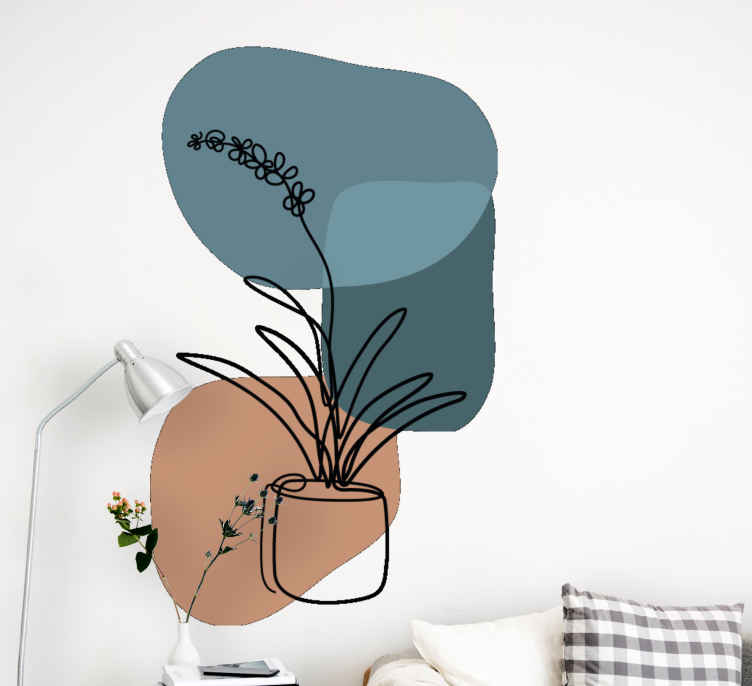 Wall sticker abstract floral design - TenStickers