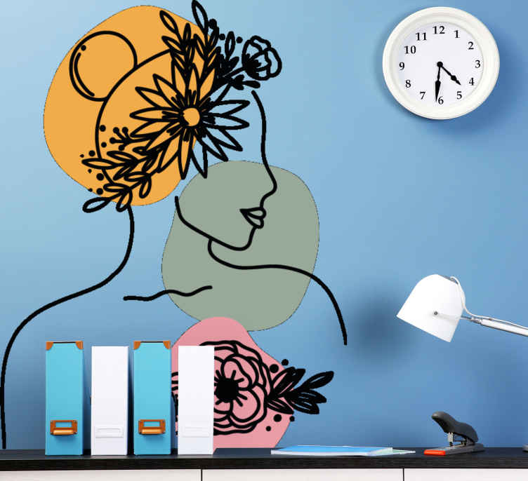 Hayvan Çıkartması Şık kadın silueti - TenStickers