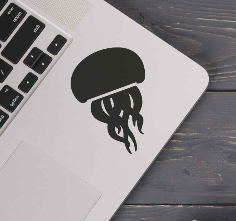 Dizüstü bilgisayar çıkartması Şık ahtapot silueti - TenStickers