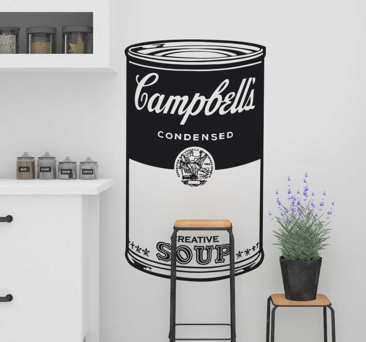 Autocollant mural soupe Campbells