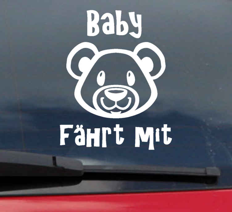 Baby on Board Aufkleber Süßer teddybärdy - TenStickers