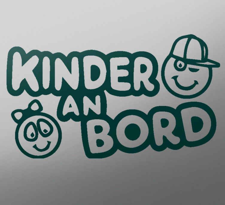 Baby on Board Aufkleber Einfarbige glückliche kinderzeichnung - TenStickers