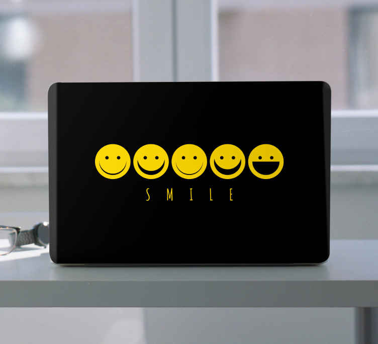 Dizüstü bilgisayar için kaplama - gülümseme yüzü koleksiyonu - TenStickers
