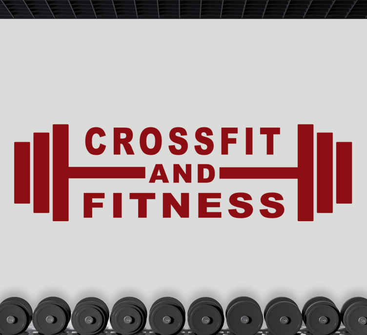 Drank sticker crossfit halterteken - TenStickers