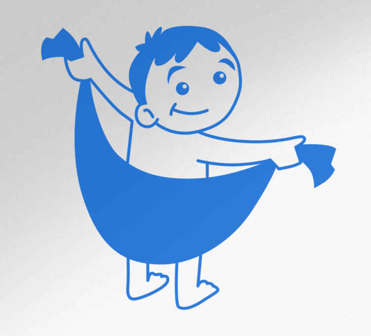 Baby drying off with wat shower screen decal - TenStickers