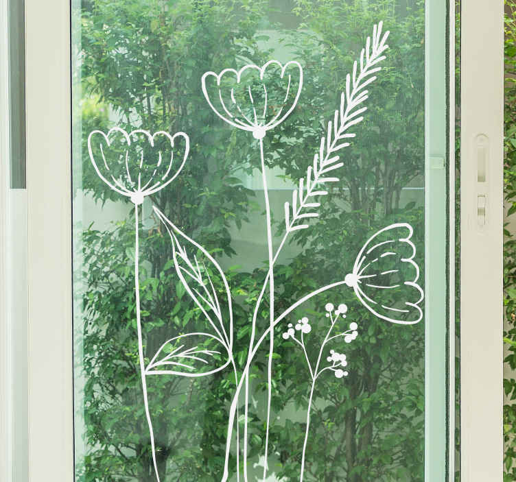 Sticker occultant pour vitre et fenêtre: Branche en bourgeon
