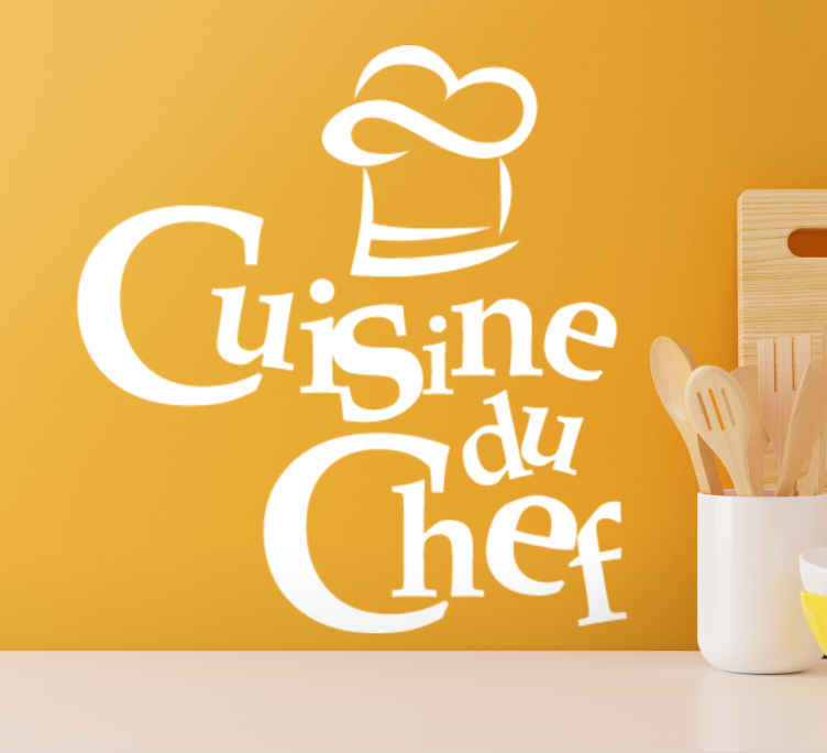 Sticker Cuisine Conception de texte de cuisine drôle - TenStickers