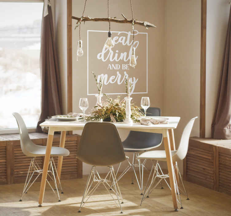 Eat drink merry Christmas vinyl decal - TenStickers
