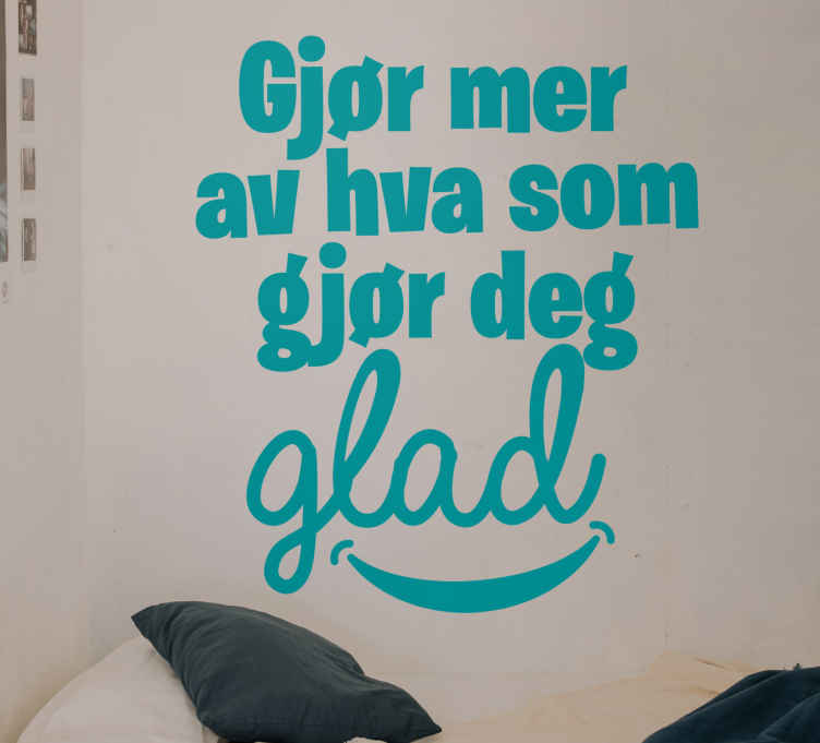 Norsk tekst om latter personlig vekst klistremerker - Tenstickers