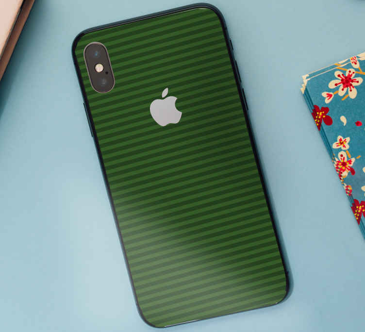 Iphone sticker emerald striped scarf - TenStickers