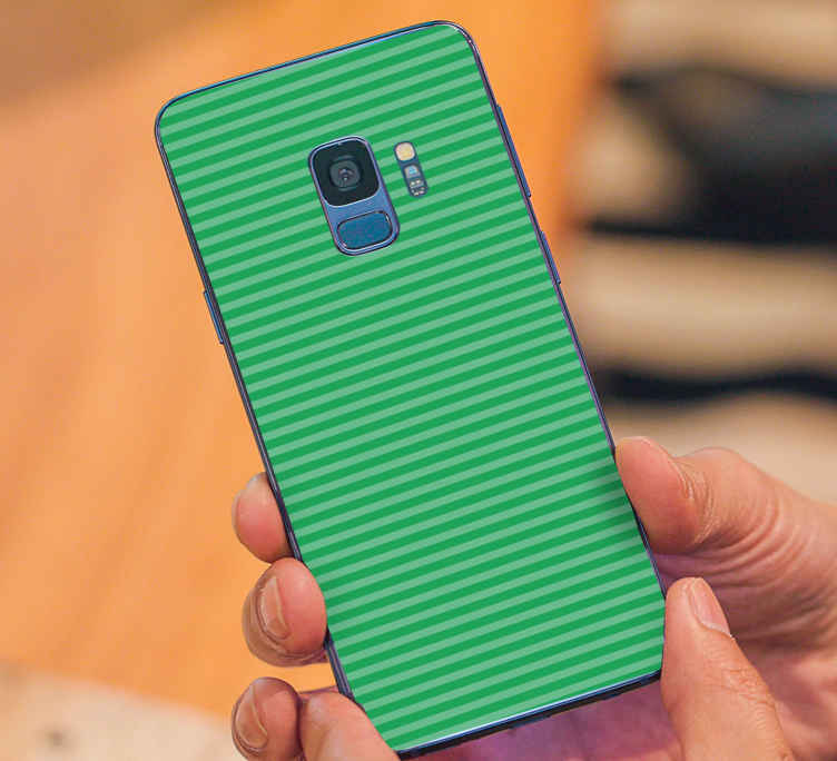 Sticker para Samsung Color turquesa con rayas - TenVinilo