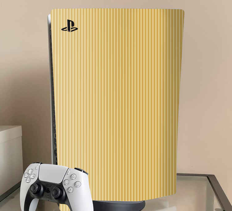 Ps5 skin yellow striped shield - TenStickers