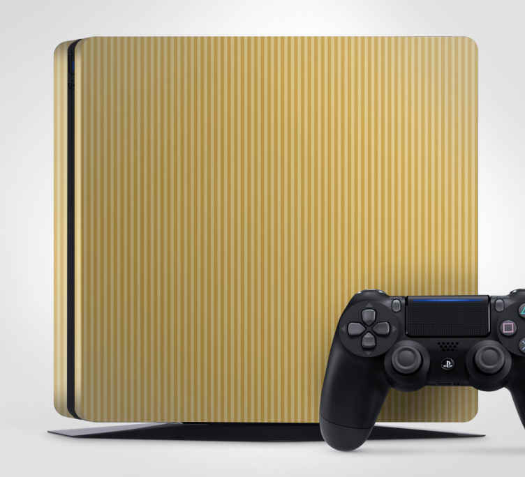 αυτοκόλλητο με μπεζ χρώμα με ρίγες ps4 - TenStickers