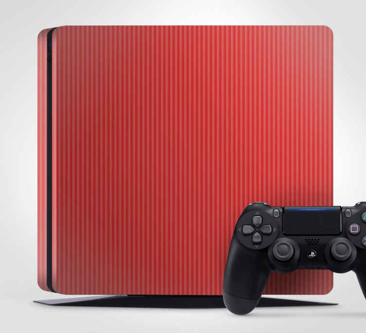 çizgili koyu pembe renk ps4 çıkartması - TenStickers