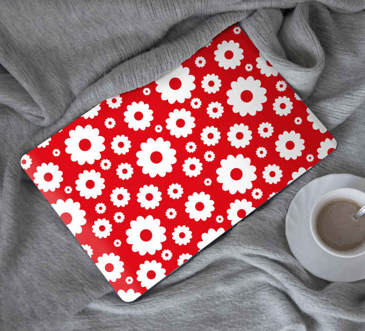 Autocolant pentru laptop model flori puternice - TenStickers