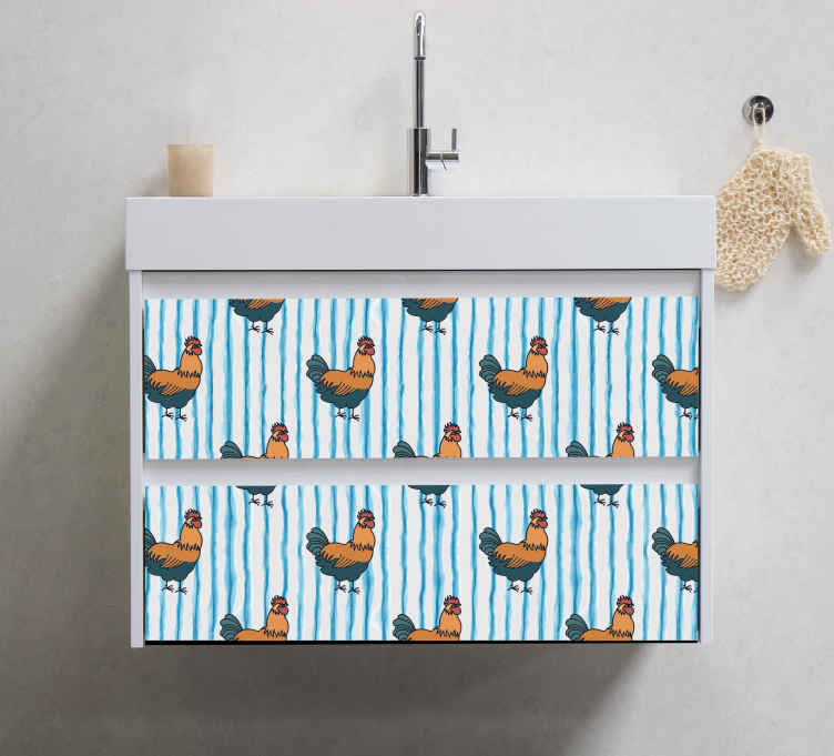Sticker animaux de la ferme motif poule charmante - TenStickers
