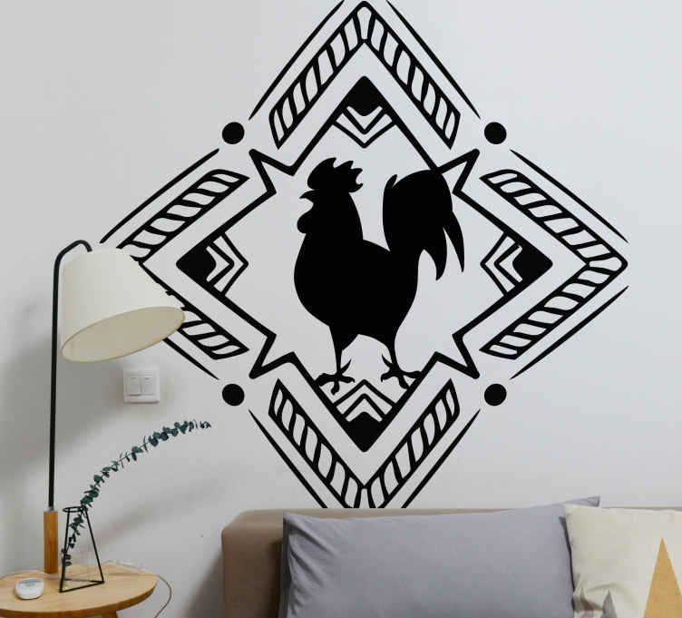 Farm animal wall sticker stylized rooster design - TenStickers