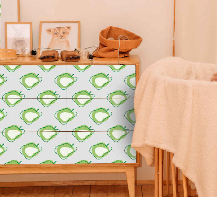 Furniture sticker green pear patterns - TenStickers