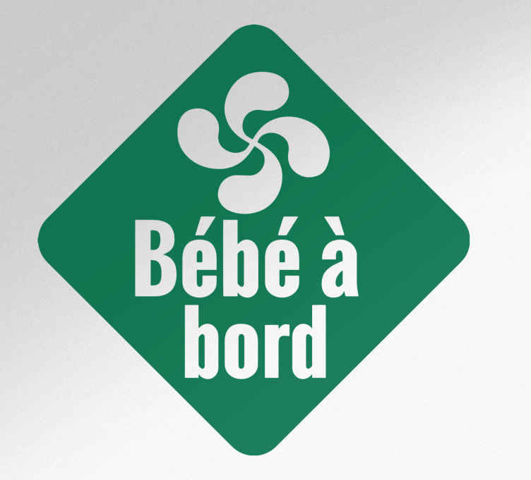 Sticker Bébé à Bord Conception de texte bébé à bord - TenStickers