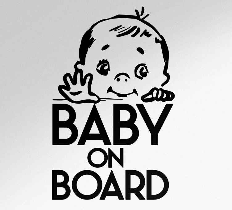 Baby Aufkleber Bunte Babyaufkleber Baby on board Sticker Kinder 145 
