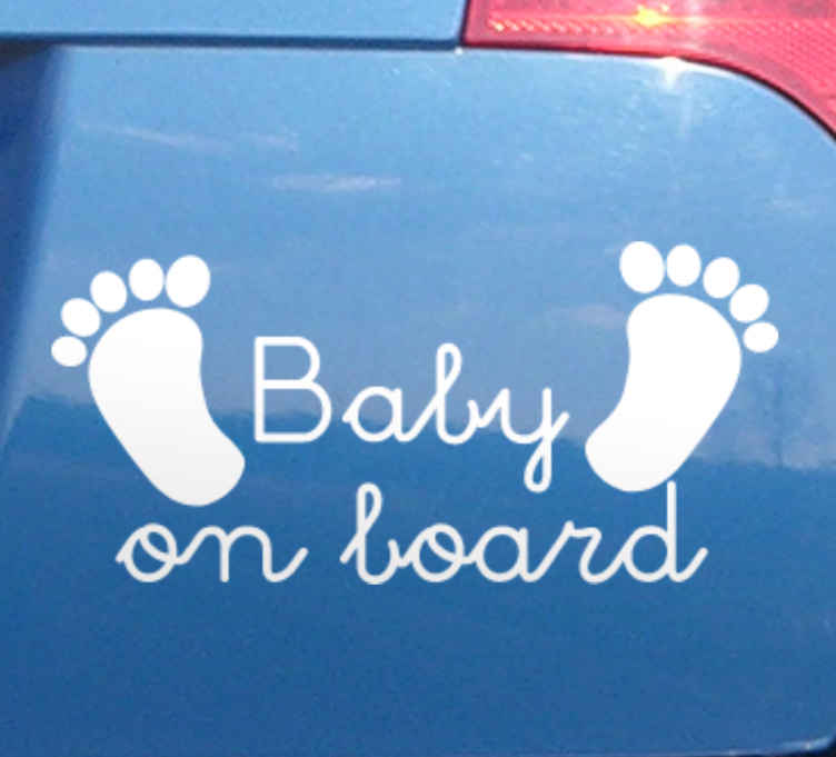 Sticker, Bébé à bord ! Bébé dort, bleu - Stickers Bébé à bord - The Little  Boutique
