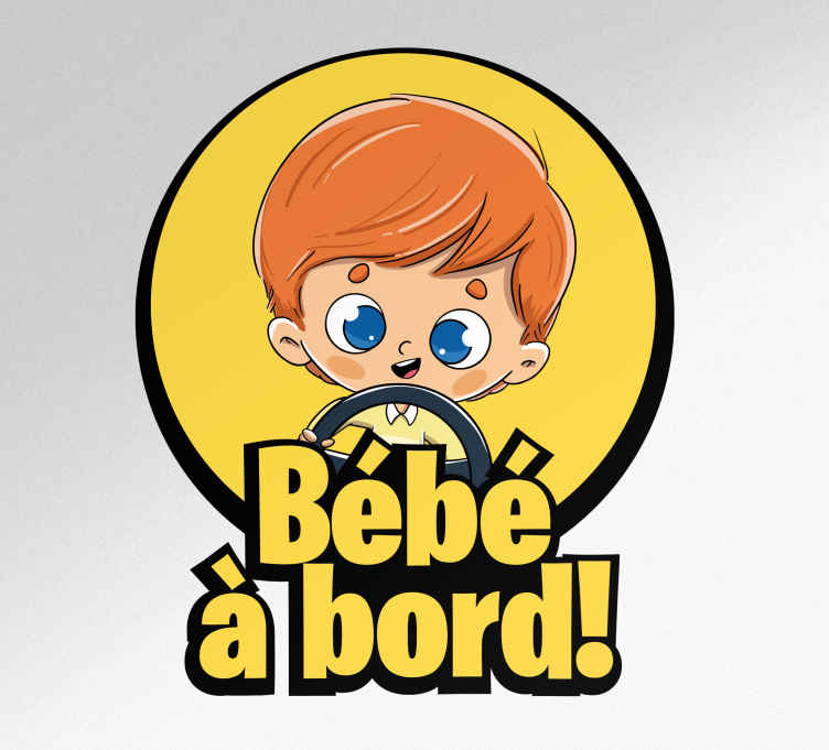 Sticker Bébé à Bord Bébé cavalier - TenStickers
