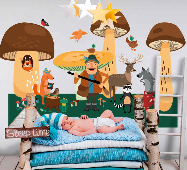 Forest animal adventure nalepka za otroke - TenStickers