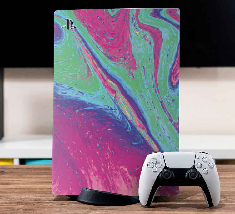 Samolepka mramorová duha ps5 - TenStickers