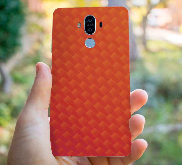 αυτοκόλλητο πορτοκαλί huawei άνθρακα - TenStickers