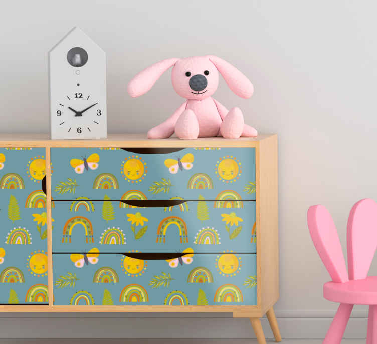 Adesivo per mobile Motivo con disegnato a mano spesso sciatto