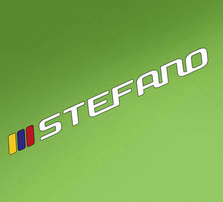 Pegatina para moto Bandera colombiana y nombre personalizado - TenVinilo