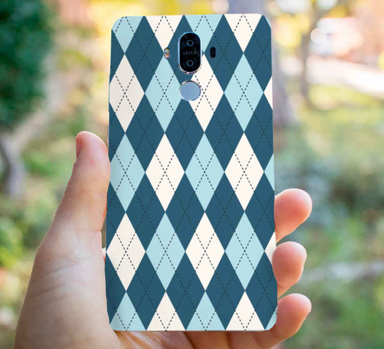 autocolante de diamante xadrez padrão huawei - TenStickers
