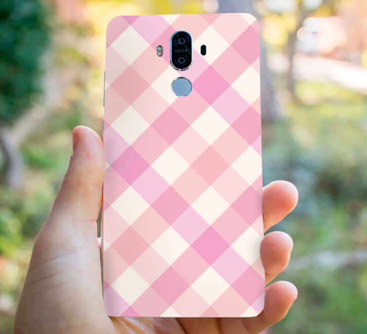 Huawei sticker roze ruitpatroon - TenStickers