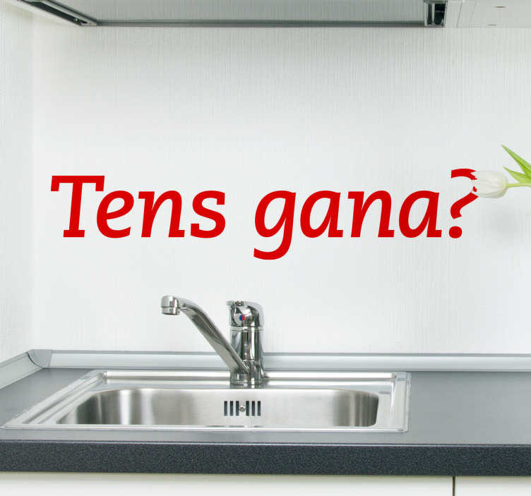 Vinilo decorativo tens gana - TenVinilo