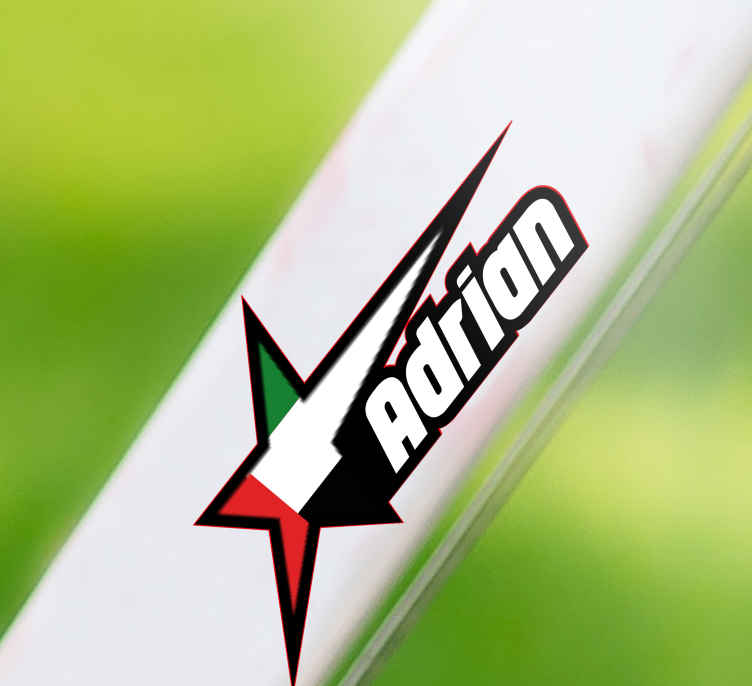 United Arab Emirates flag and name bike sticker - TenStickers