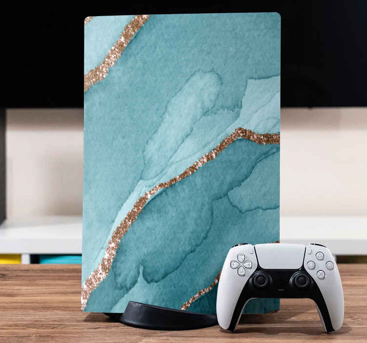 Shining gold skin Playstation 5 decal - TenStickers