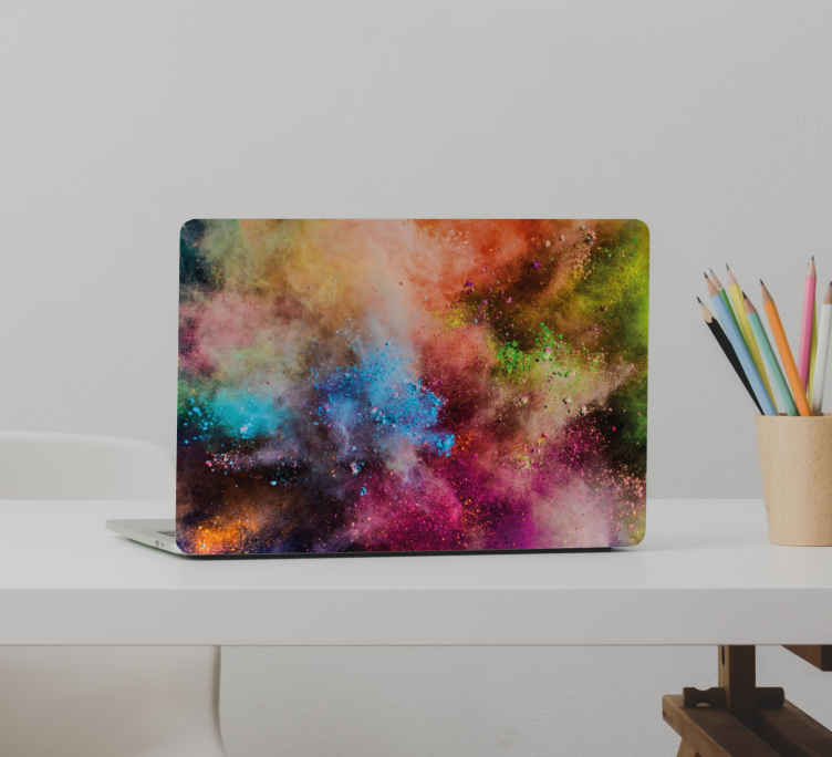 Adesivo pc Schizzi multicolori screziati