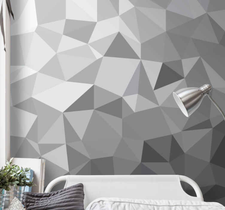 Vinilo estampado para pared Diferentes tonos de gris arte abstrac -  TenVinilo