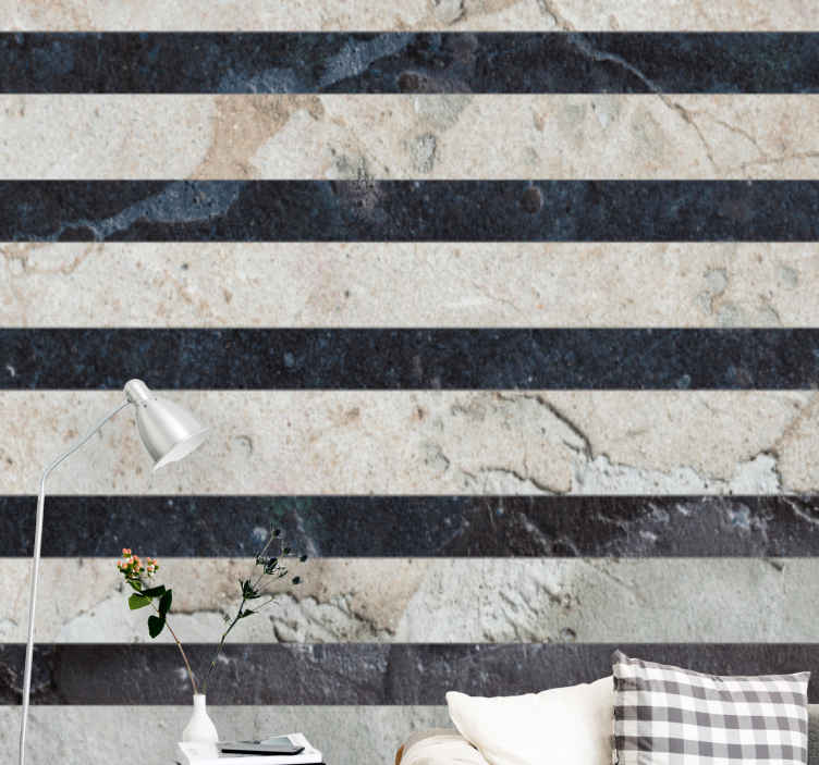 Elegant structuurpatroon slaapkamer muursticker - TenStickers