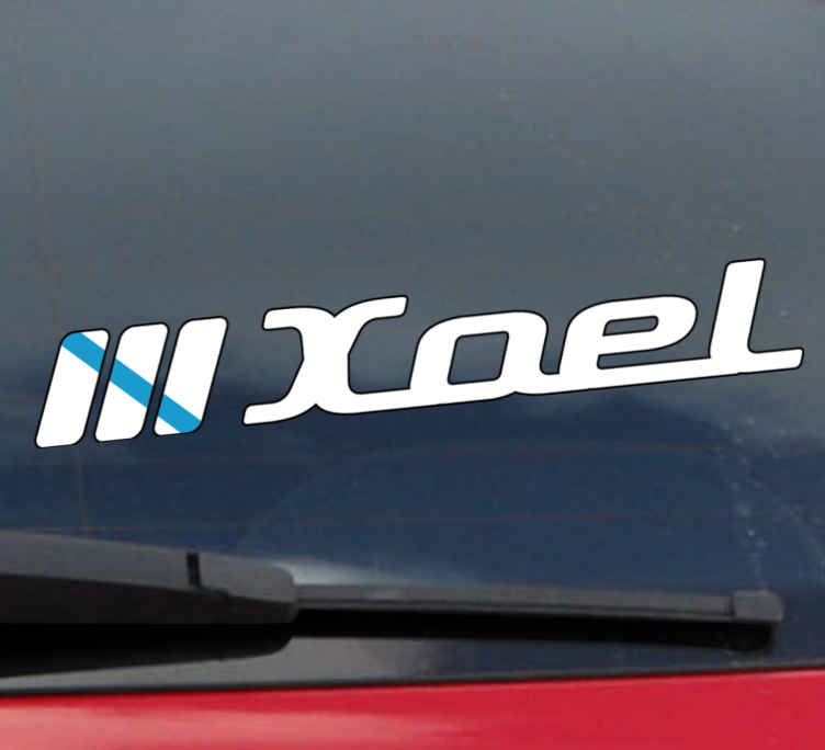 Vinilo coche personalizado bandera gallega y nombre - TenVinilo